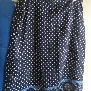 Blue skirt sweater set